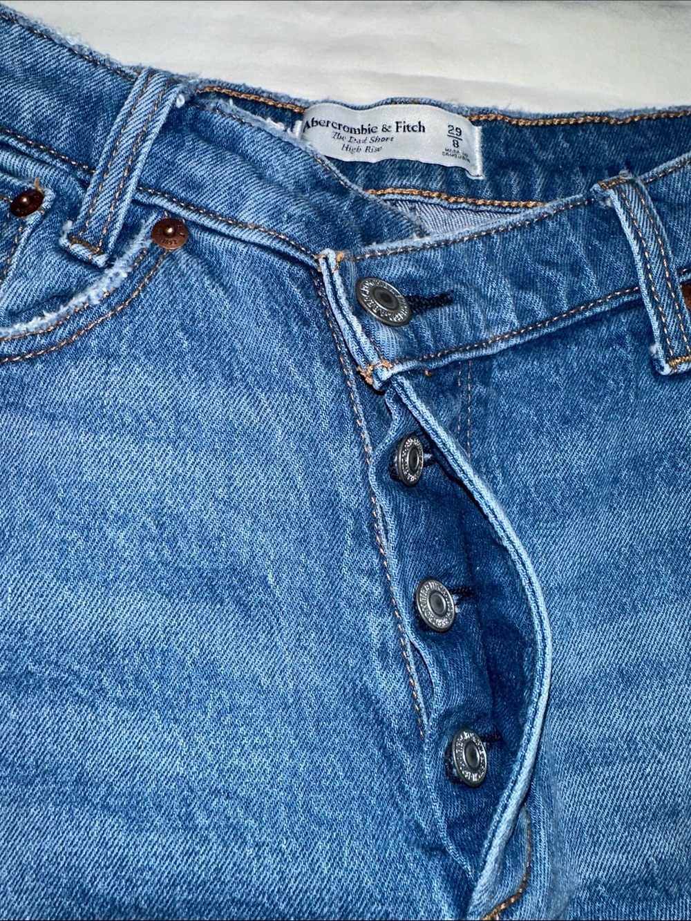 Abercrombie & Fitch High Rise Dad Short Size 29 - Picture 2 of 8